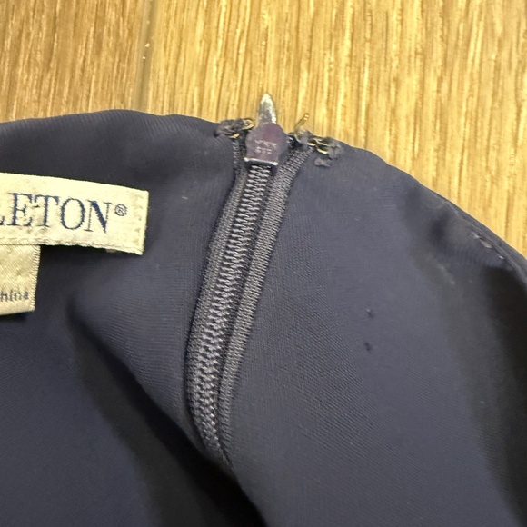 Pendelton Vintage Notched Neckline Sleeveless Dress, Career, Business, Dressy 10 - Picture 5 of 10